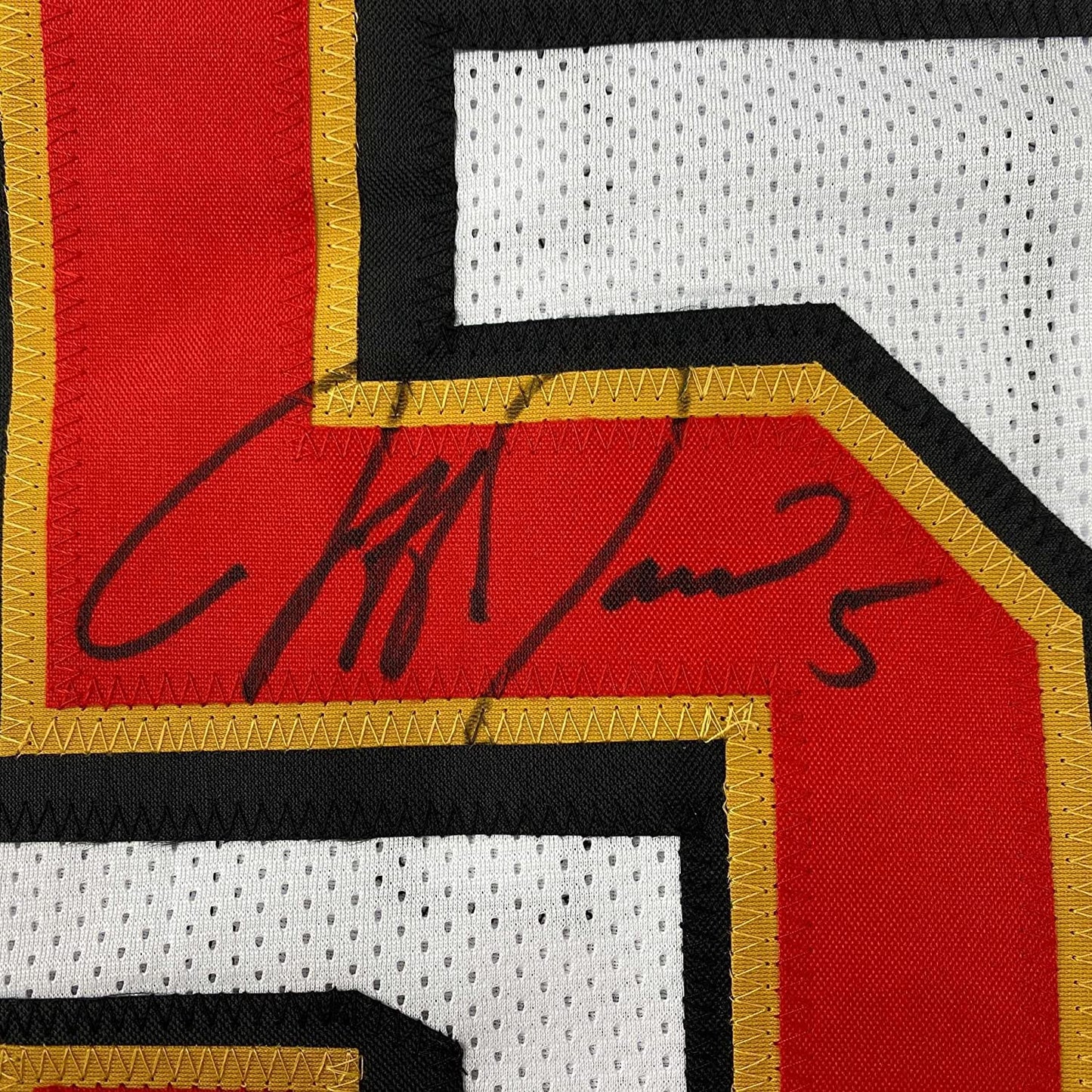 Framed Autographed/Signed Jeff Garcia 35x39 San Francisco White Football Jersey JSA COA