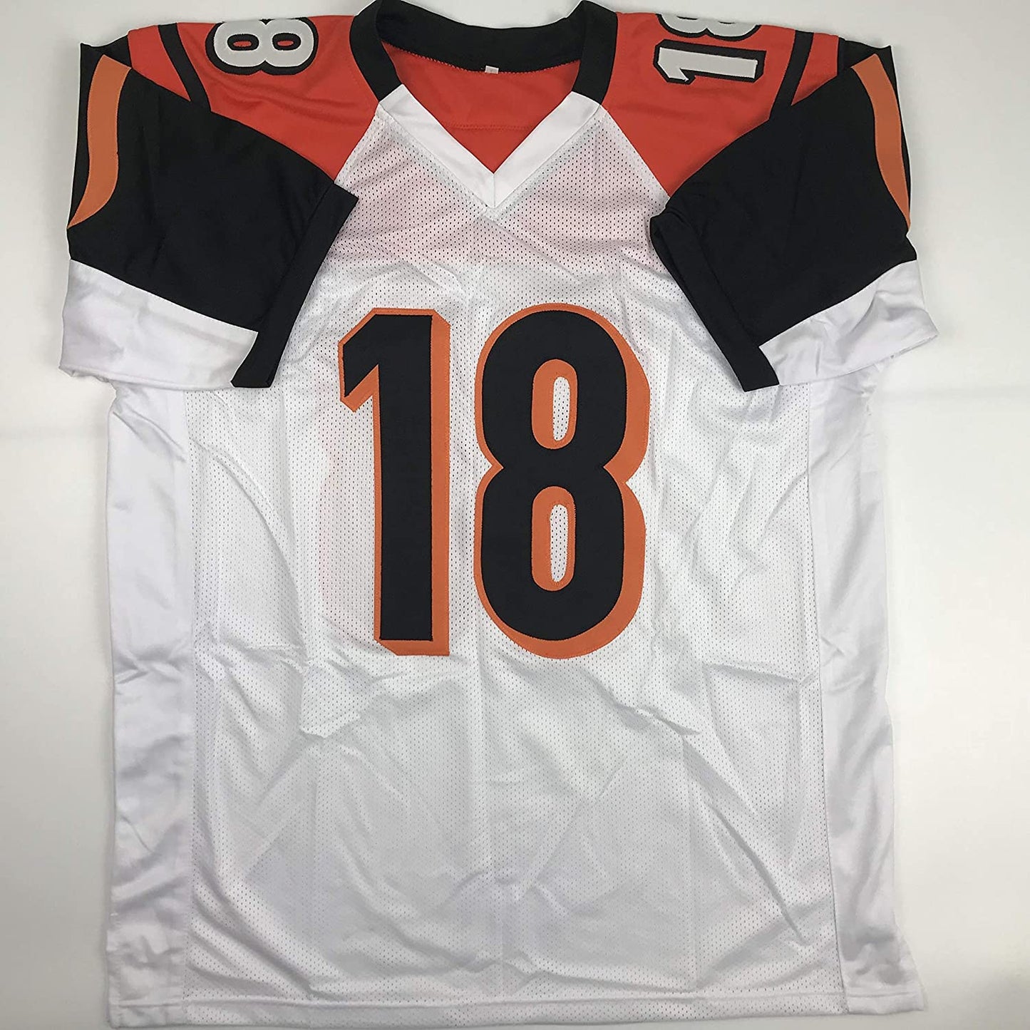 Autographed/Signed AJ A.J. Green Cincinnati White Football Jersey Beckett BAS COA