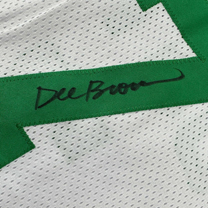 Framed Autographed/Signed Dee Brown 35x39 Boston White Basketball Jersey JSA COA