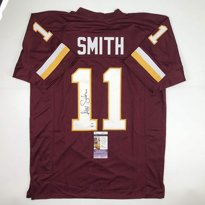 Autographed/Signed Alex Smith Washington Burgundy Football Jersey JSA COA