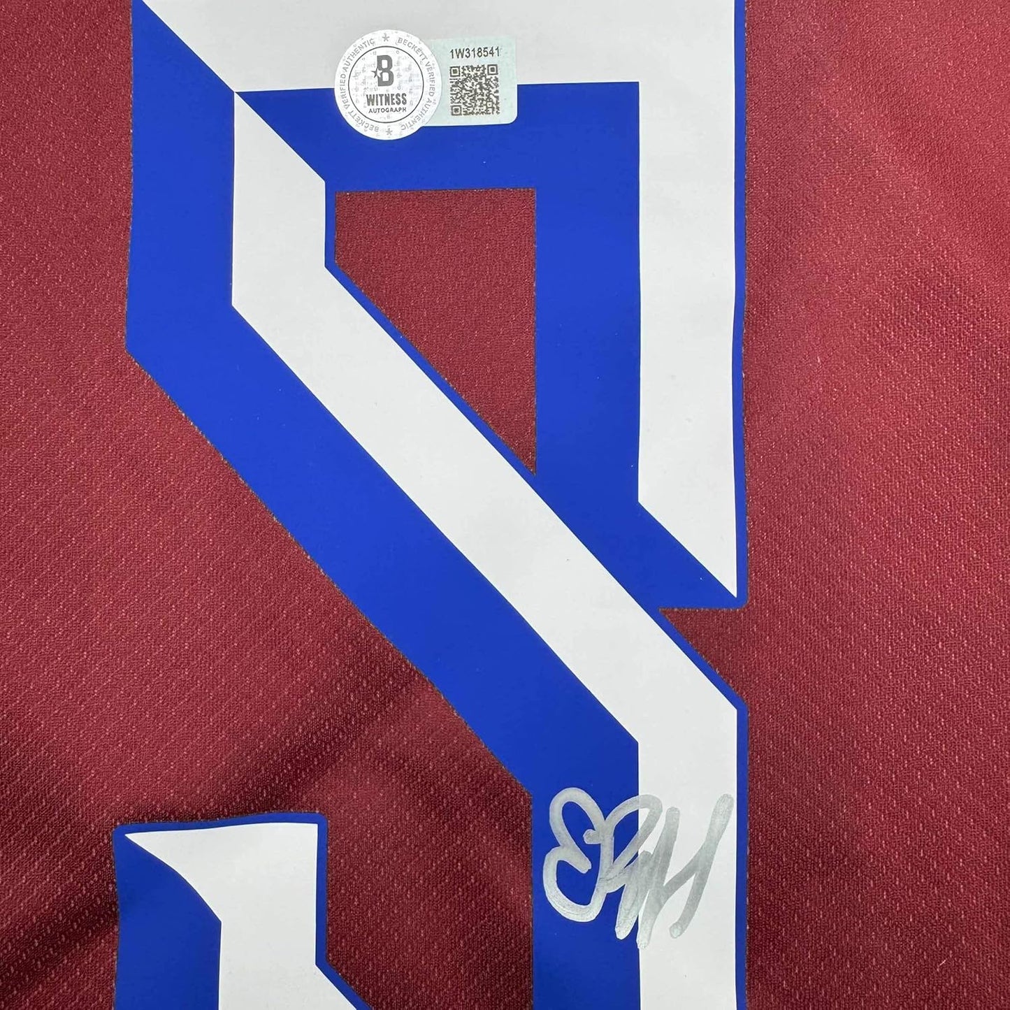 Framed Autographed/Signed Erling Haaland 35x39 Norway Maroon Soccer Futbol Jersey Beckett BAS COA