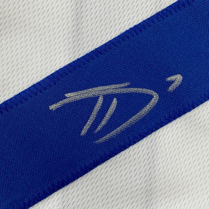 Framed Autographed/Signed Trevon Diggs 35x39 Dallas White Football Jersey JSA COA