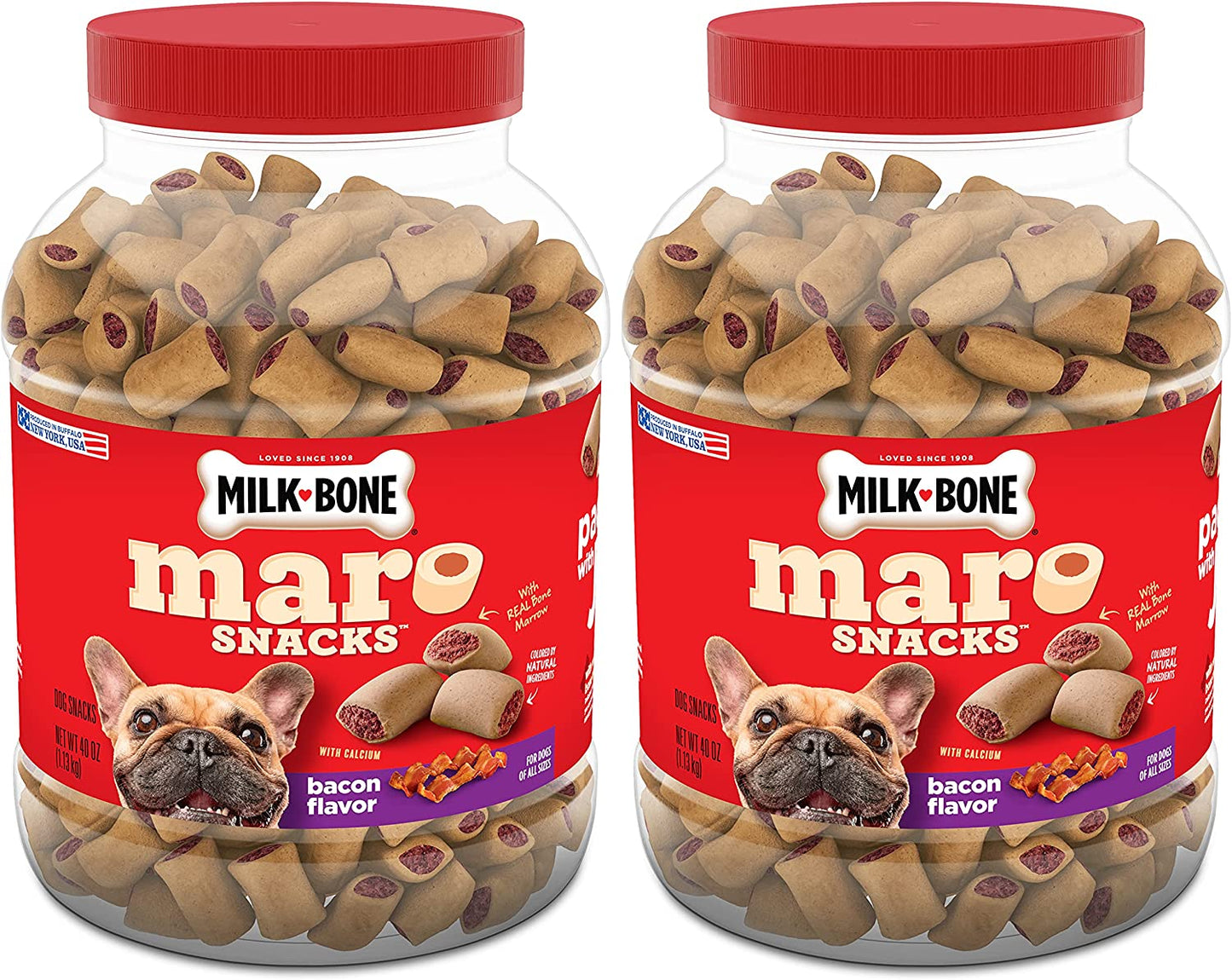 Milk-Bone MaroSnacks Dog Treats, Beef, 15 Ounce (Pack of 6)