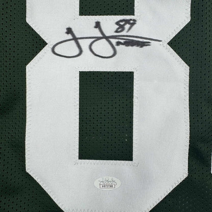 Framed Autographed/Signed James Jones 35x39 Green Bay Green Football Jersey JSA COA