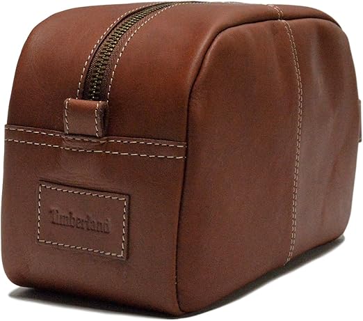 Timberland Men's Leather Toiletry Bag Travel Kit Accessory