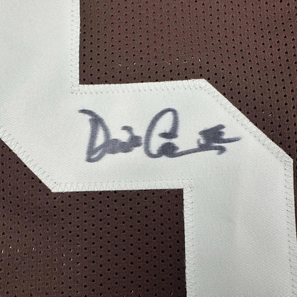 Framed Autographed/Signed Dick Ambrose 35x39 Cleveland Brown Football Jersey JSA COA