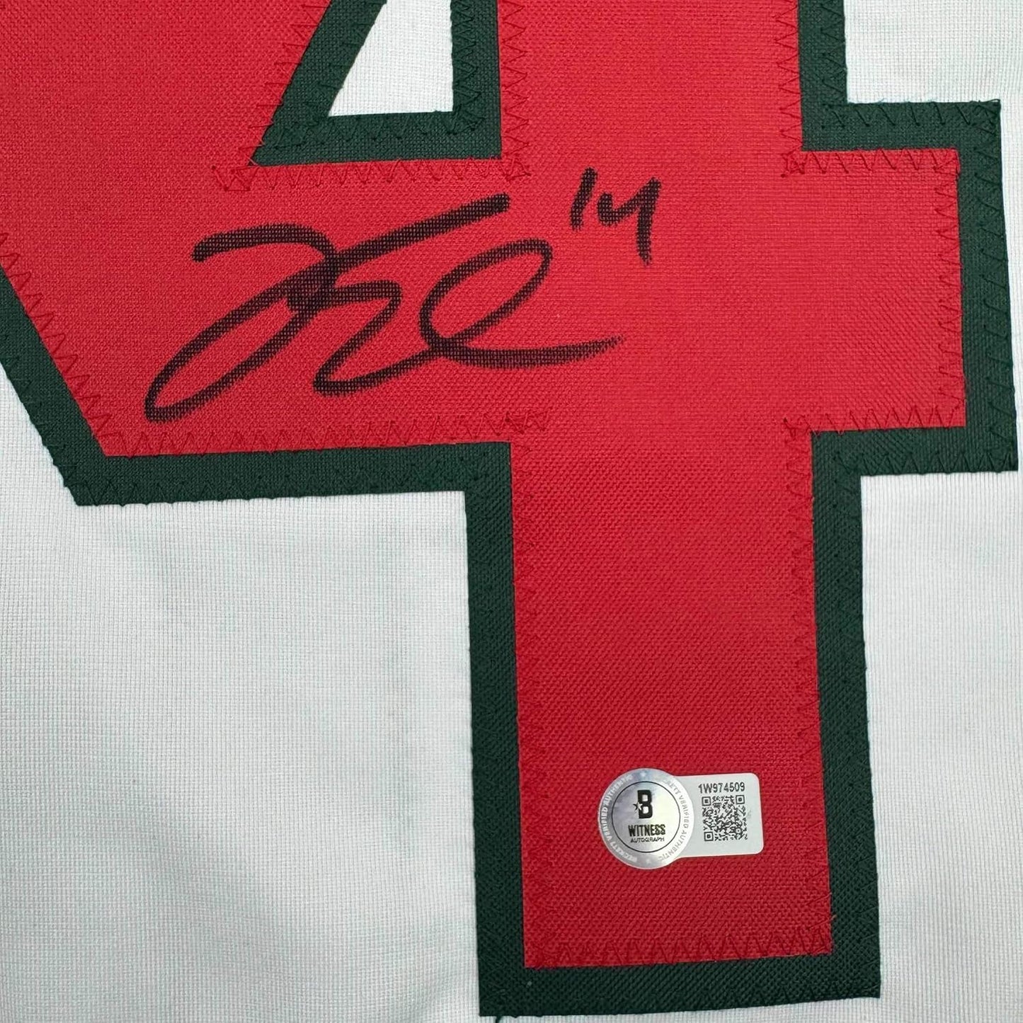 Framed Autographed/Signed Joel Eriksson Ek 35x39 Minnesota White Hockey Jersey Beckett BAS COA