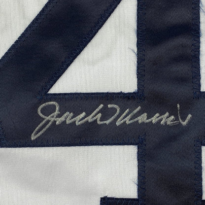 Framed Autographed/Signed Jack Morris 35x39 Detroit White Baseball Jersey JSA COA