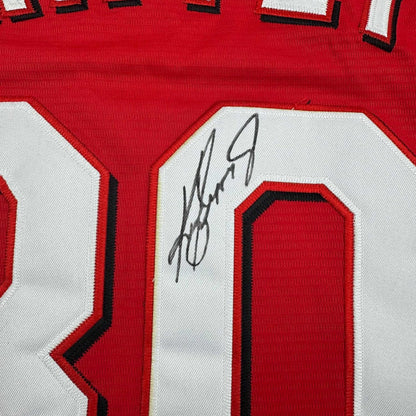 Framed Autographed/Signed Ken Griffey Jr. 35x39 Cincinnati Red Baseball Jersey Beckett BAS COA