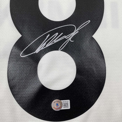 Framed Autographed/Signed Ricardo Kaka 35x39 Real Madrid White Soccer Futbol Jersey Beckett BAS COA