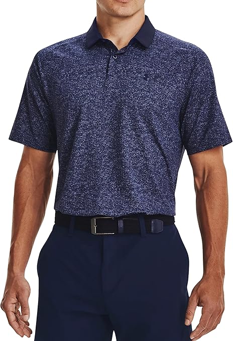 Under Armour Men's UA Iso Chill Heather Polo 1377294 (as1, Alpha, x_l, Regular, Regular, Midnight Navy-410)