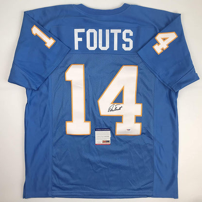 Autographed/Signed Dan Fouts San Diego Blue Football Jersey PSA/DNA COA