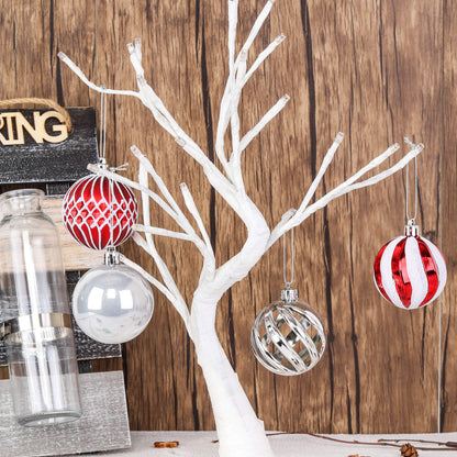 24pcs 2.36'' Christmas Tree Balls Ornaments Shatterproof Colorful Glittering
