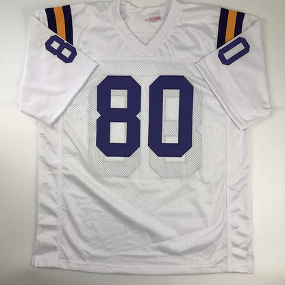 Autographed/Signed Jarvis Landry LSU White College Football Jersey JSA COA