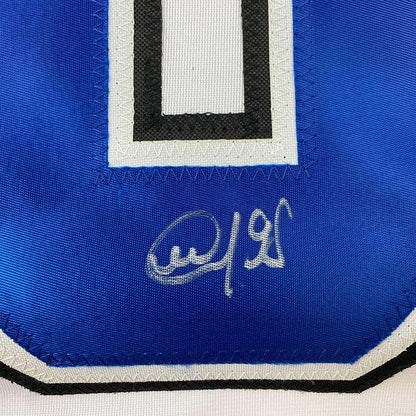 Framed Autographed/Signed Mikhail Sergachev 35x39 Tampa Bay White Hockey Jersey JSA COA