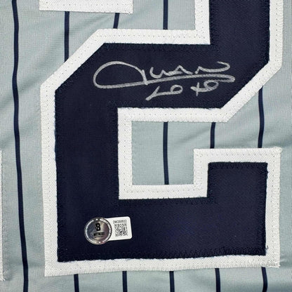 Framed Autographed/Signed Juan Soto 35x39 New York City Connect Baseball Jersey Beckett BAS COA