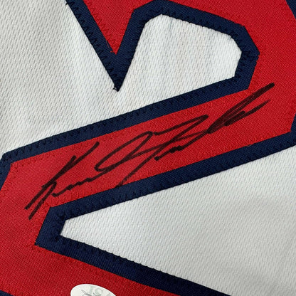 Framed Autographed/Signed Keith Foulke 35x39 Boston White Baseball Jersey JSA COA