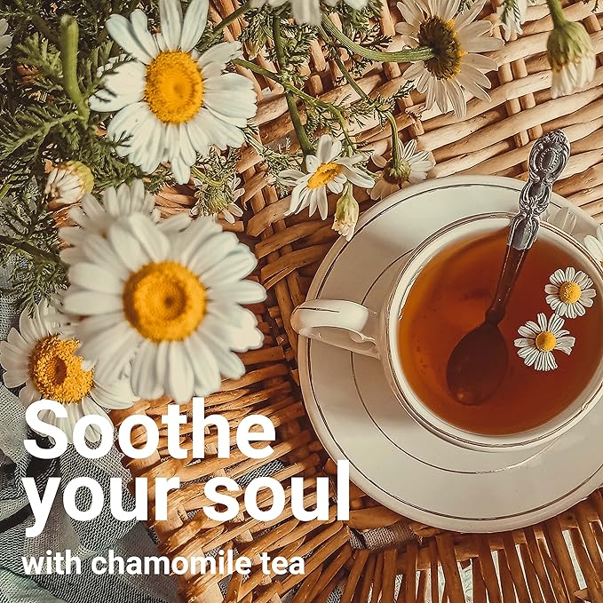 Akshit 75 Chamomile Tea Bags, Te de Manzanilla, - Pure Manzanilla Flowers, Caffeine Free