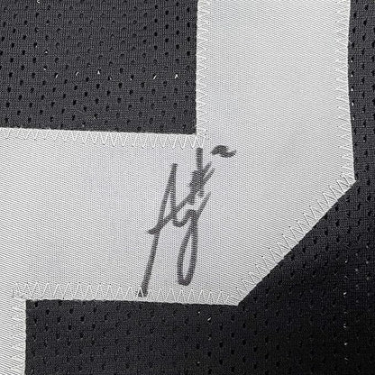 Framed Autographed/Signed Ashton Jeanty 35x39 Oakland Black Football Jersey Beckett BAS COA