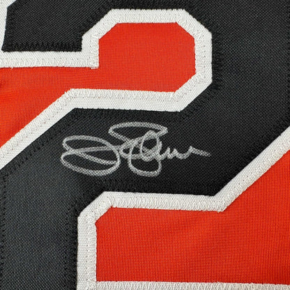 Framed Autographed/Signed Jim Palmer 35x39 Baltimore Orange Baseball Jersey Beckett BAS COA
