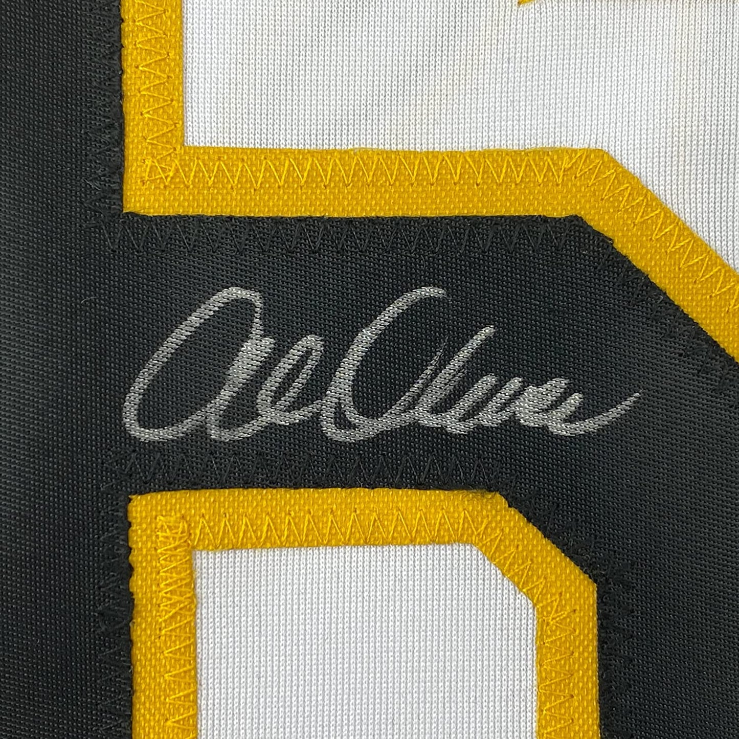 Framed Autographed/Signed Al Oliver 35x39 Pittsburgh Pirates White Baseball Jersey JSA COA