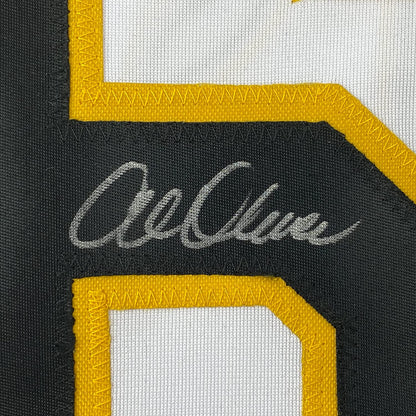 Framed Autographed/Signed Al Oliver 35x39 Pittsburgh Pirates White Baseball Jersey JSA COA
