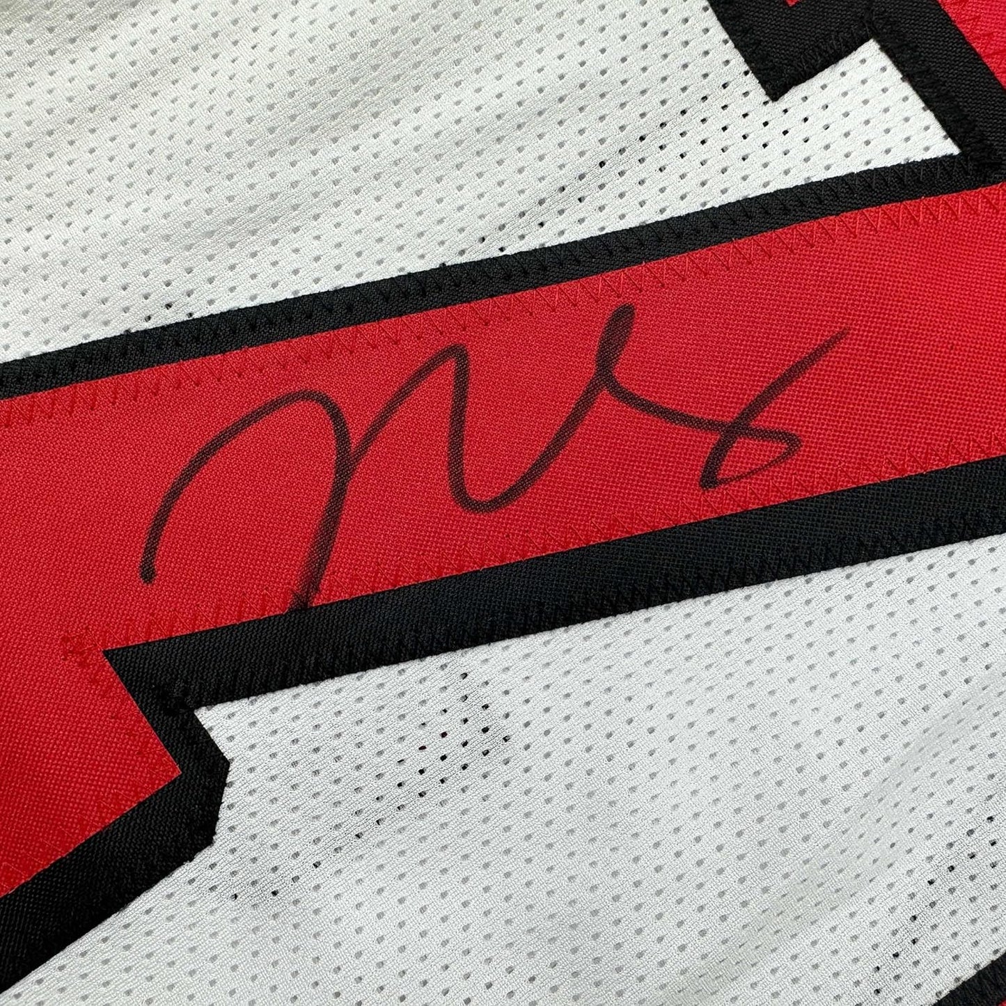 Framed Autographed/Signed Trent Williams 35x39 San Francisco Alternate White Football Jersey Beckett BAS COA