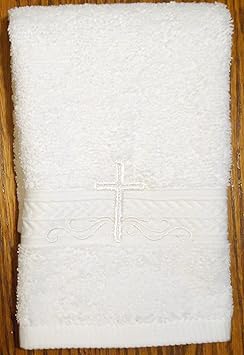 Baby Baptism Terrycloth with White Cross