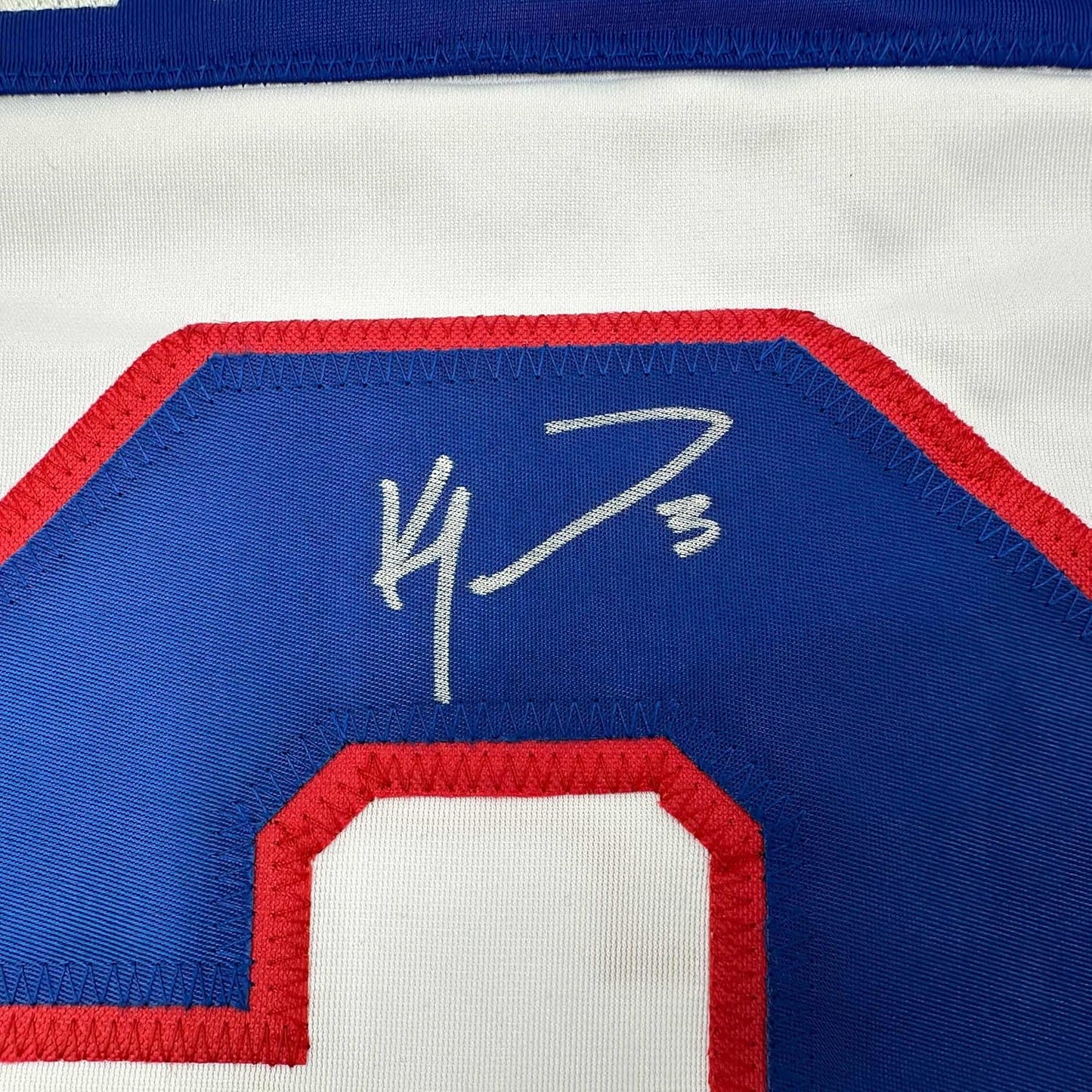 Framed Autographed/Signed Ken Morrow 35x39 1980 Miracle On Ice United States White Hockey Jersey JSA COA