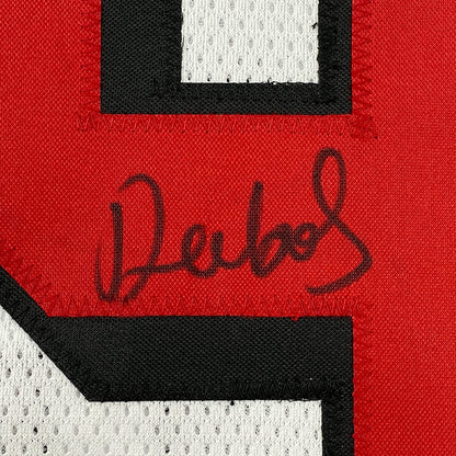 Framed Autographed/Signed Deebo Samuel 35x39 San Francisco White Alternate Football Jersey JSA COA