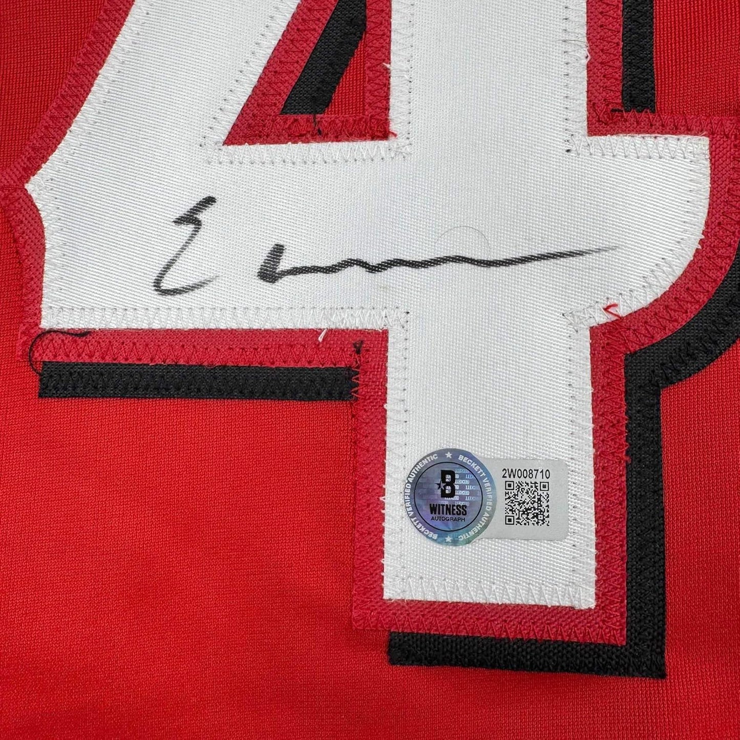 Framed Autographed/Signed Elly De La Cruz 35x39 Cincinnati Red Baseball Jersey Beckett BAS COA