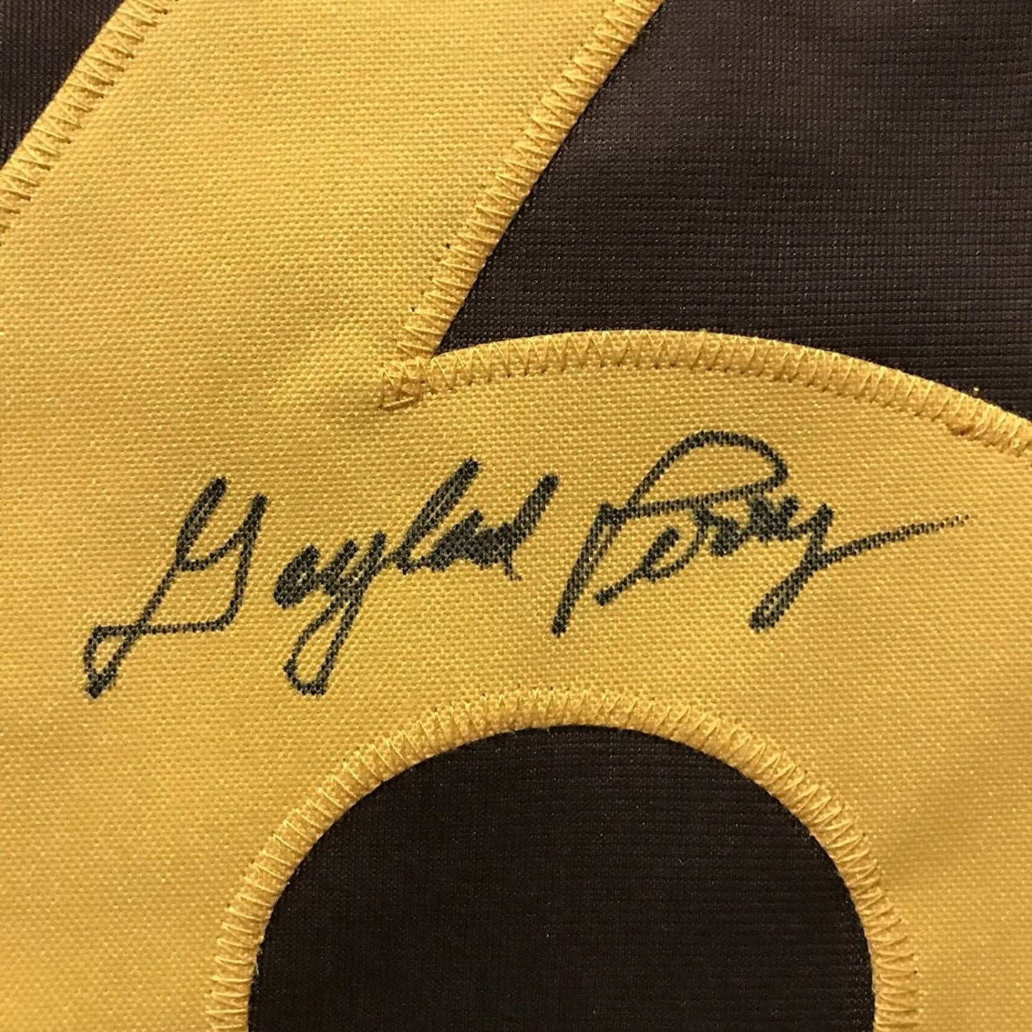 Framed Autographed/Signed Gaylord Perry 35x39 San Diego Brown Baseball Jersey JSA COA