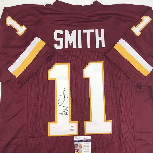 Autographed/Signed Alex Smith Washington Burgundy Football Jersey JSA COA