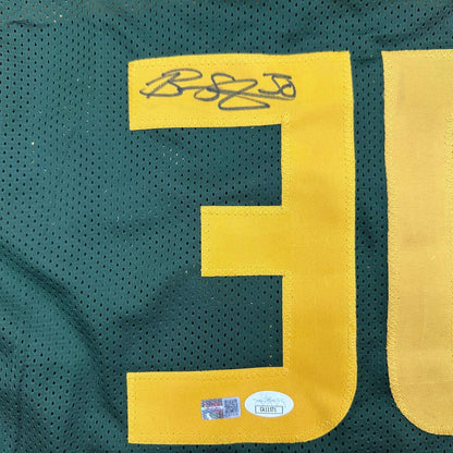 Framed Autographed/Signed Breanna Stewart 35x39 Seattle Green Basketball Jersey JSA COA