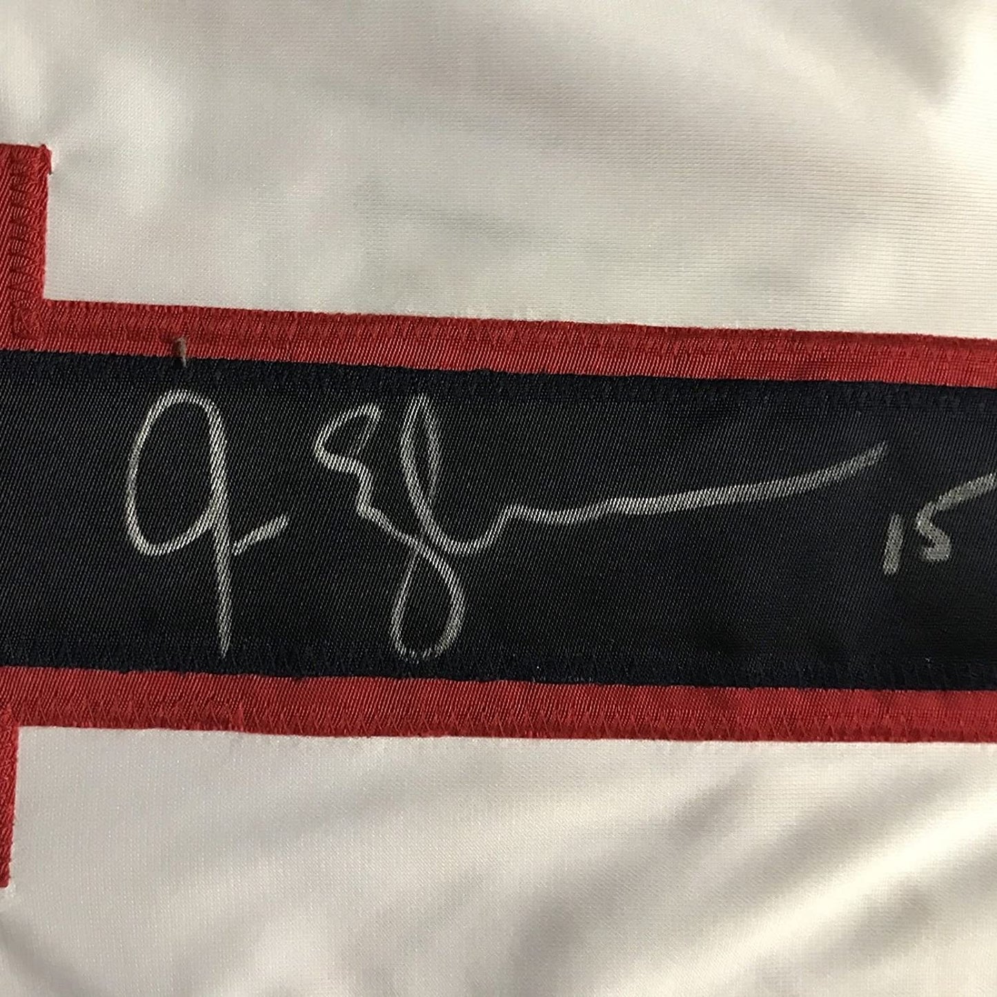 Autographed/Signed Jamie Langenbrunner Team USA United States White Hockey Jersey JSA COA