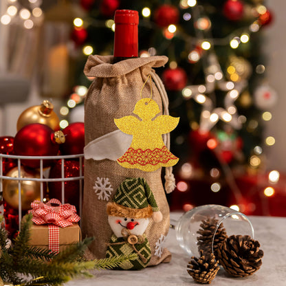 80pcs Large Gift Tags for Christmas w/ Tie Strings, 20 Designs, Glittery