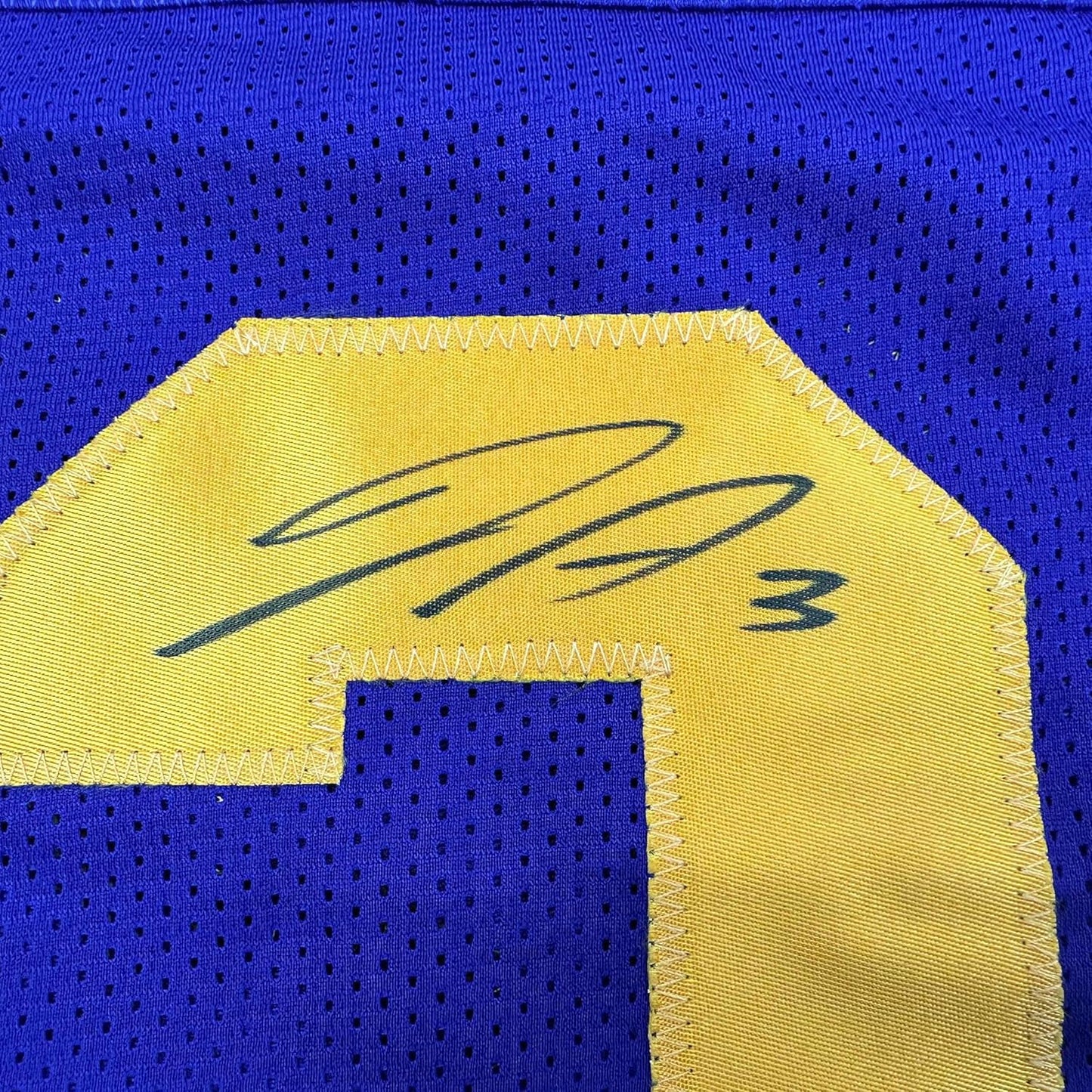 Framed Autographed/Signed Jordan Addison 35x39 Minnesota Color Rush Football Jersey Beckett BAS COA
