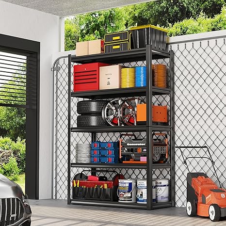 23.6Š—_D Storage Shelf 2500LBS Garage Shelving Heavy Duty Adjustable 5 Tier Metal Storage Shelves Unit´_‘Storage Rack for Warehouse Commercial Pantry Garage Shelves (23.6" D*47.2" W*72" H)