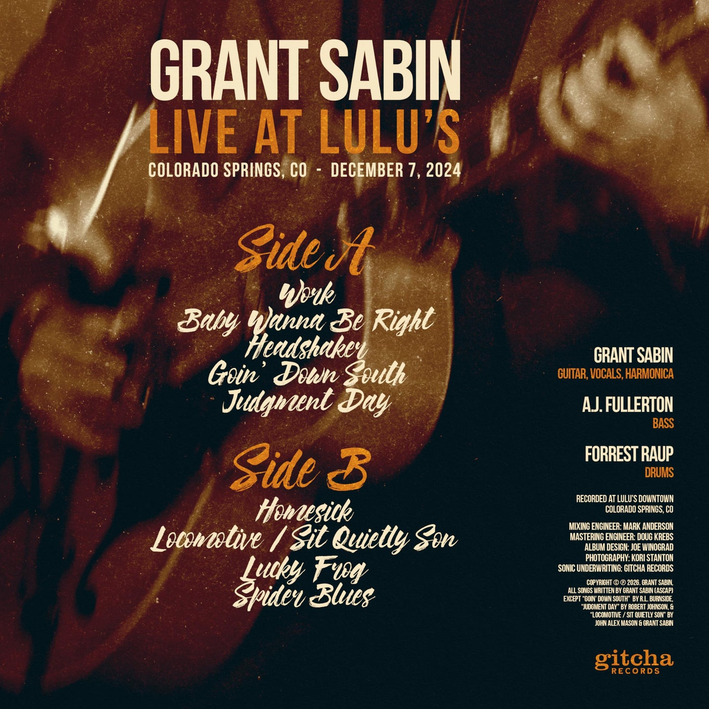 Grant Sabin - Live At Lulu's [LP]