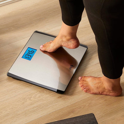Eat Smart Precision 550 Pound Extra-High Capacity Digital Bathroom Scale with Extra-Wide Platform , Stainless