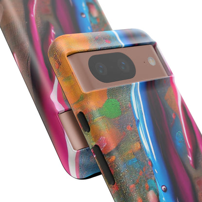Colorful Artistic Paint Splatter Tough Phone Case