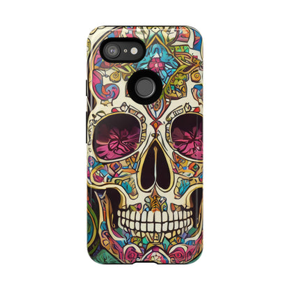 Colorful Sugar Skull Tough Phone Case