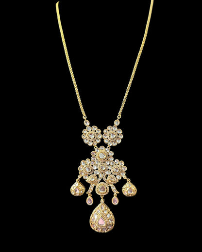PS554 Long delicate kundan pendant mala ( READY TO SHIP )