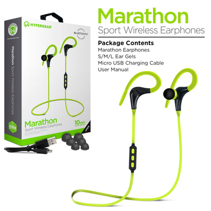 HyperGear Marathon Sport Wireless Bluetooth Earphones (MARPHONES-PRNT)