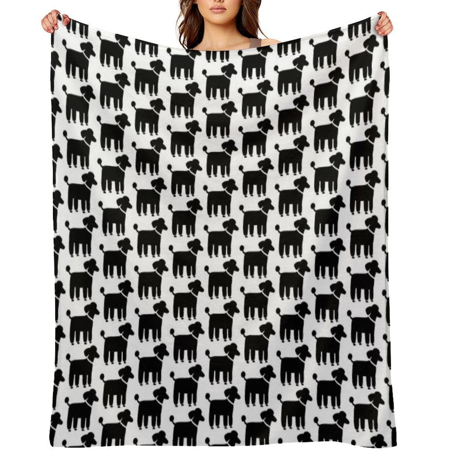 Black Poodle(s) Throw Blanket