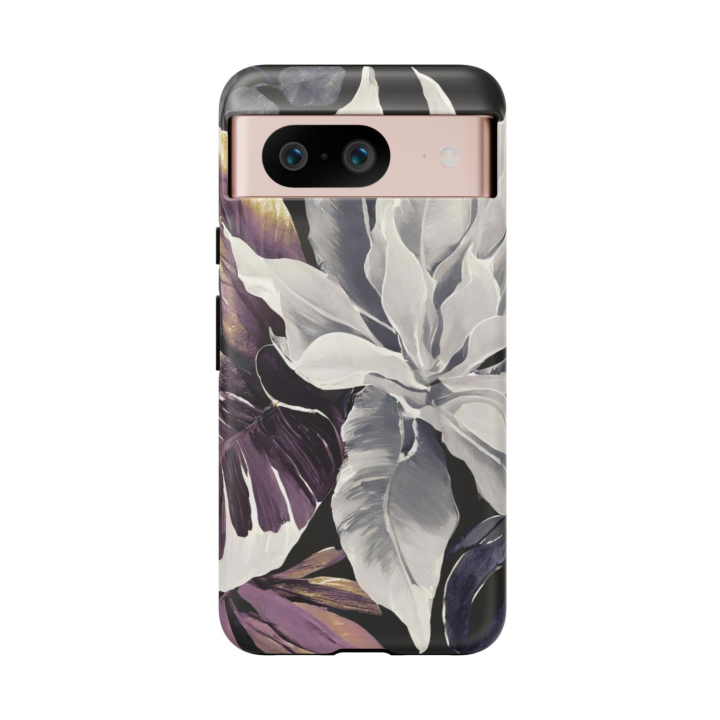 White & Plum Floral Tough Phone Case