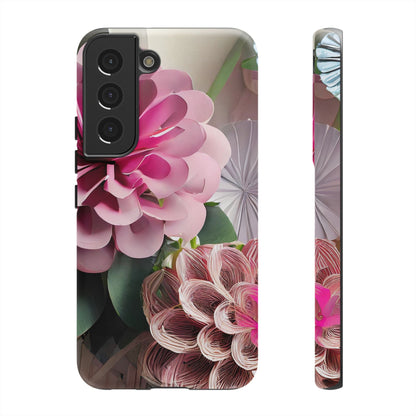 Elegant Paper Flowers Tough Phone Case