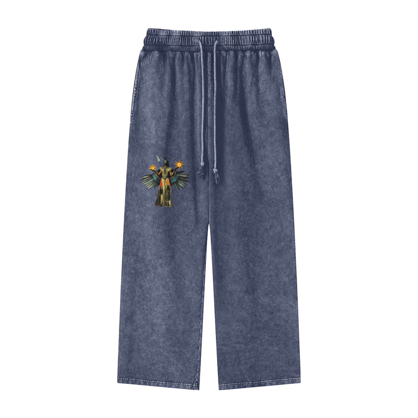 Amaru Khan Stars Acid Wash Straight Leg Pants