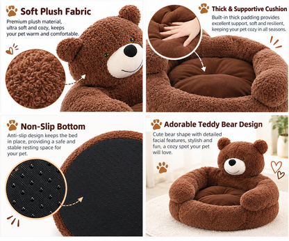 Bear Hug Plush Pet Bed