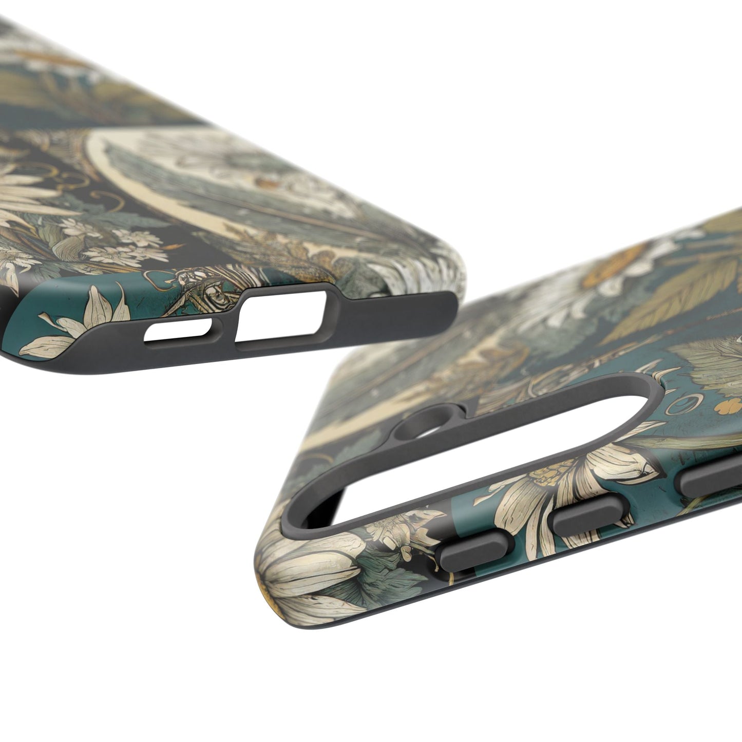 Abstract Teal Daisy Tough Phone Case